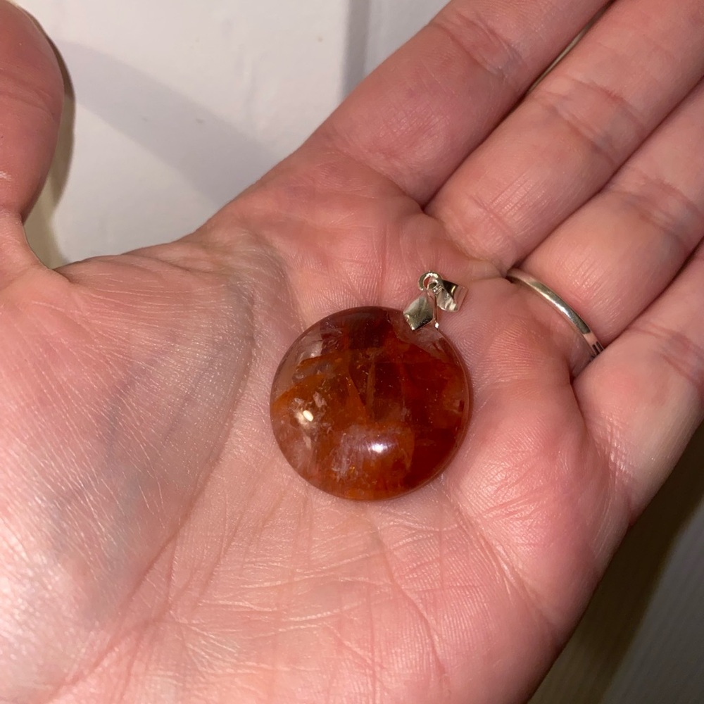 Red Fire Quartz Pendant - Picture 2 of 2